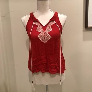 Sun and Shadow orange boho tank!!!